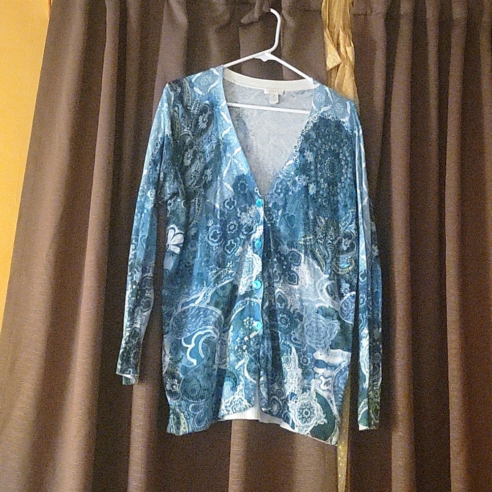 Womans lightweight button up cardigan
